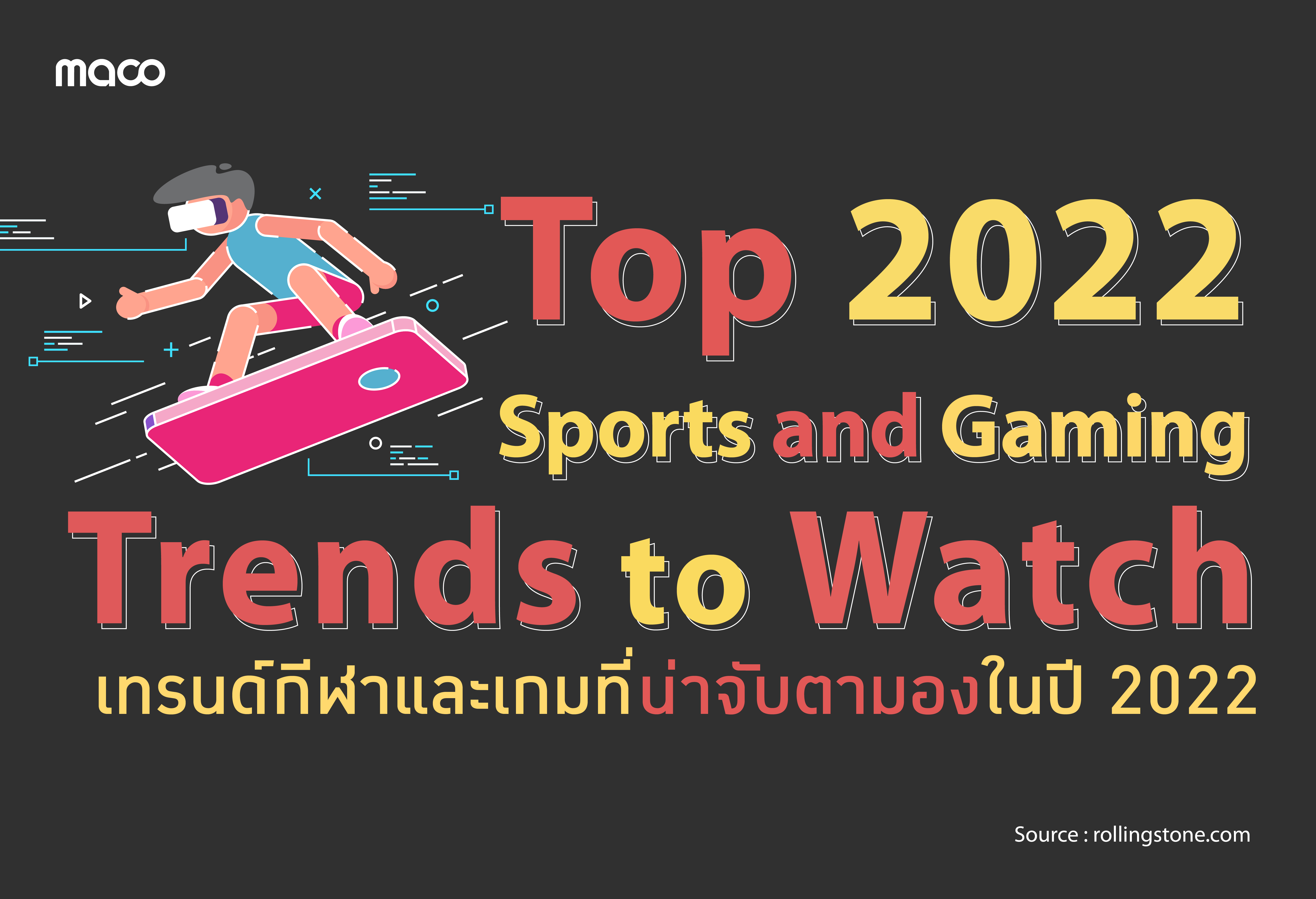 เทรนด์กีฬาและเกมที่น่าจับตามองในปี 2022